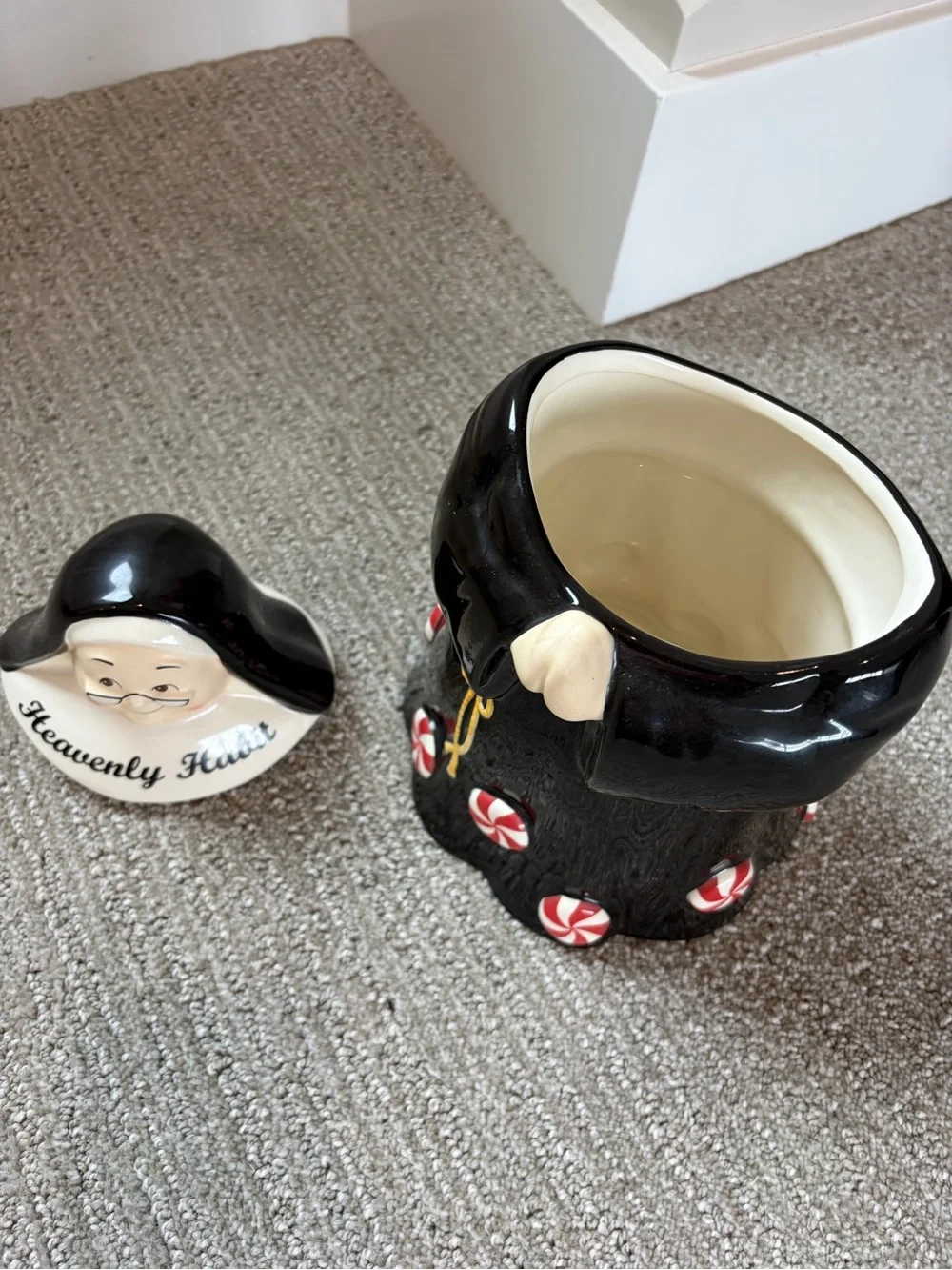 Great Condition! Heavenly Habit Cookie Jar. 10”x 6.5”